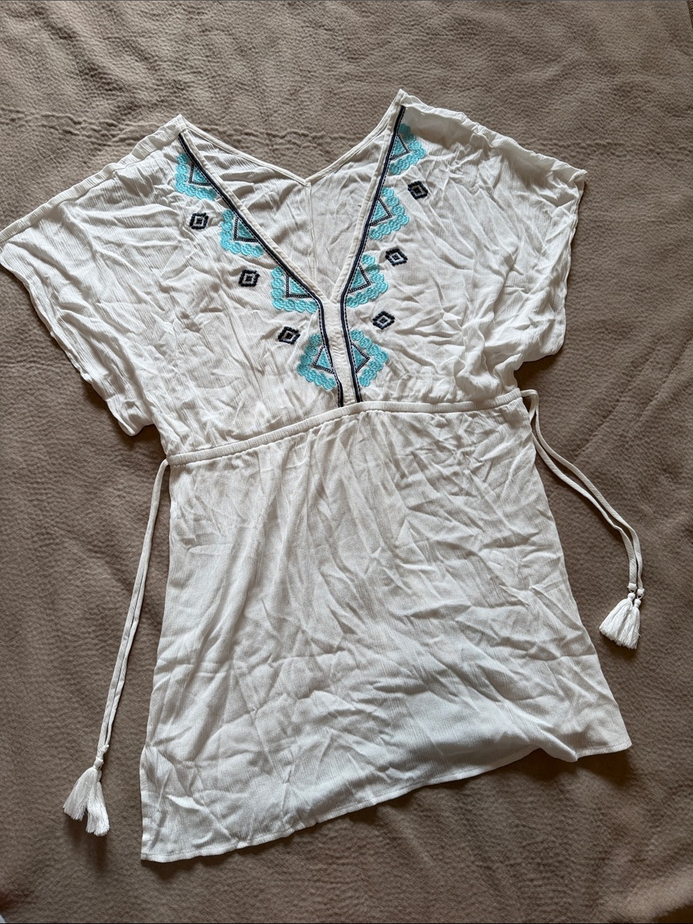 Kona Sol Womens Tunic Gauzy Beach Cover Up